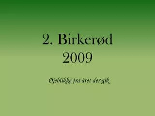 2 birker d 2009