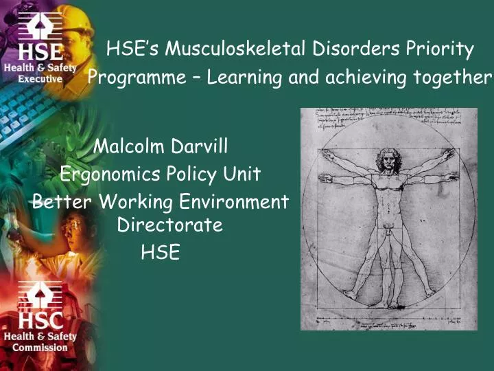 hse s musculoskeletal disorders priority programme learning and achieving together