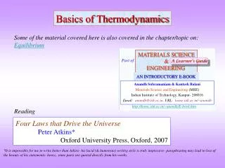 Basics of Thermodynamics