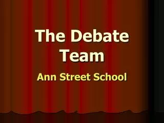 The Debate Team