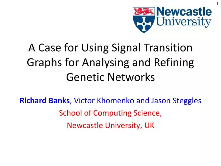 a case for using signal transition graphs for analysing and refining genetic networks