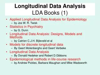 Longitudinal Data Analysis LDA Books (1)