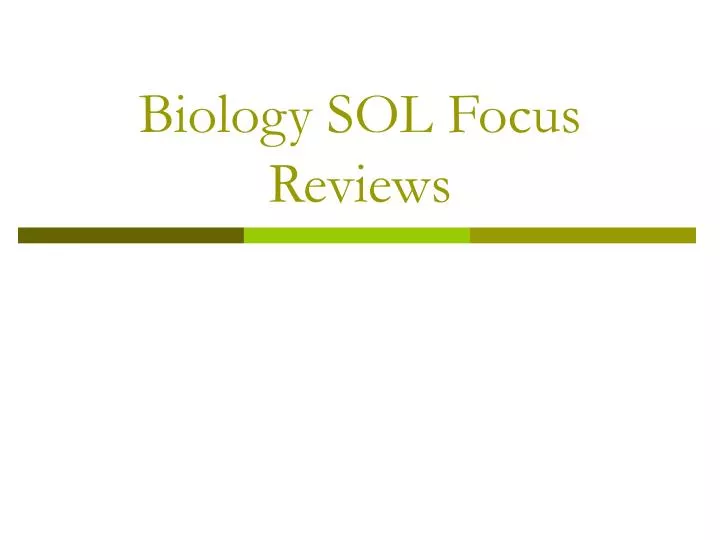 biology sol focus reviews