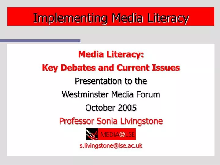 implementing media literacy