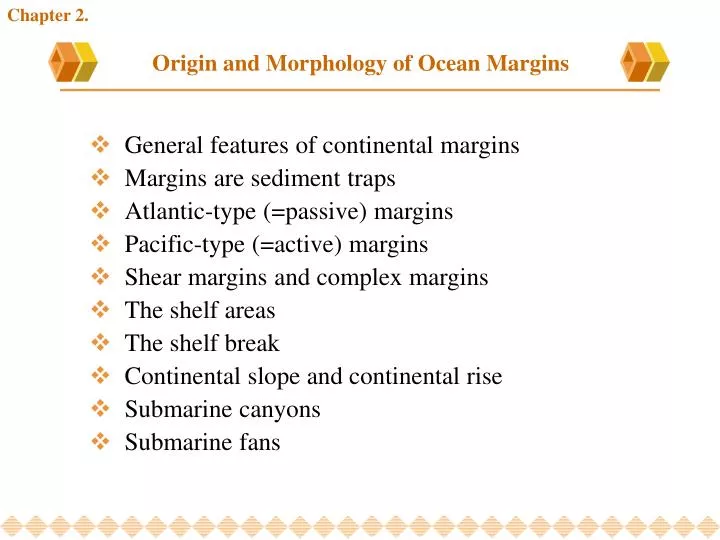 origin and morphology of ocean margins