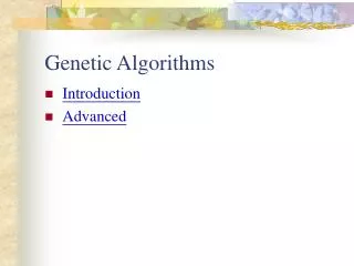 Genetic Algorithms