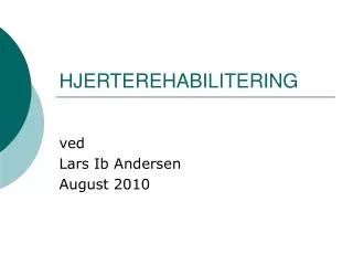 hjerterehabilitering
