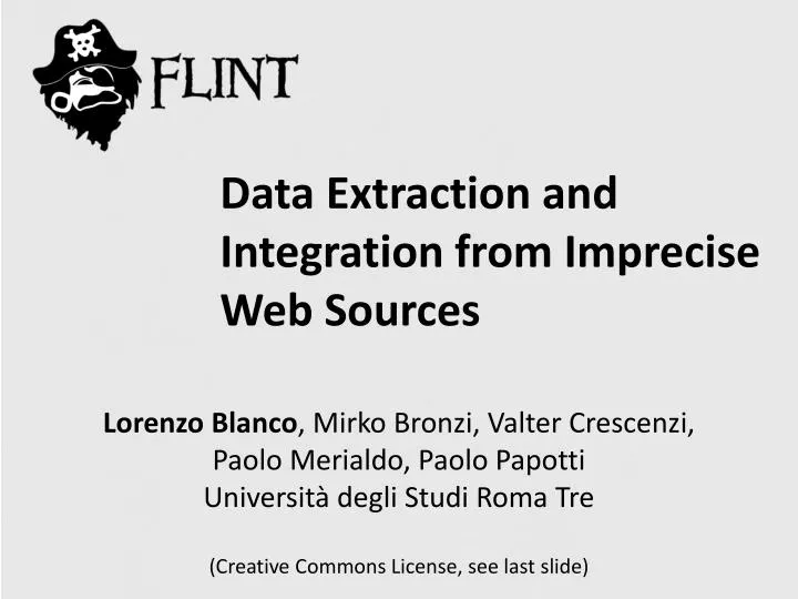 data extraction and integration from imprecise web sources