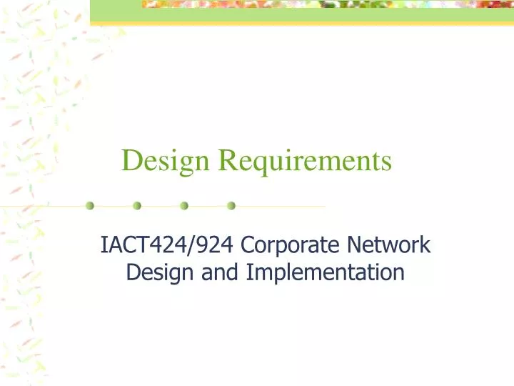 design requirements
