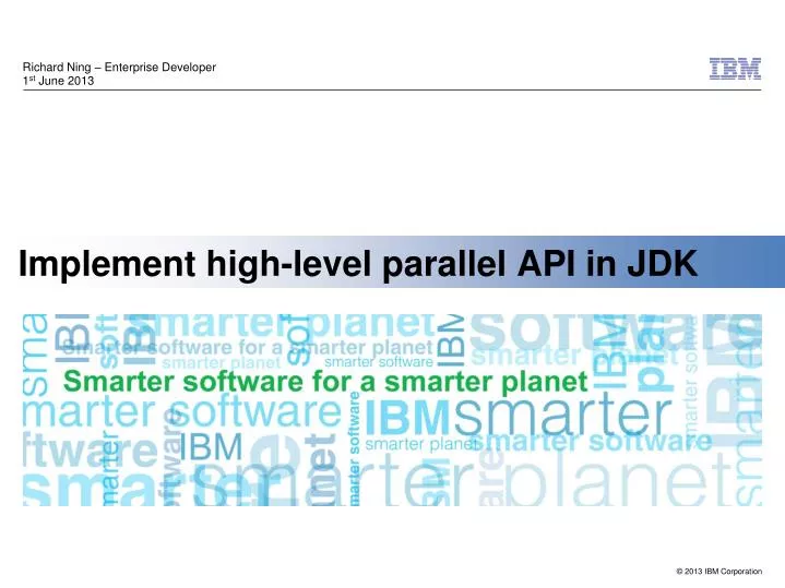 implement high level parallel api in jdk