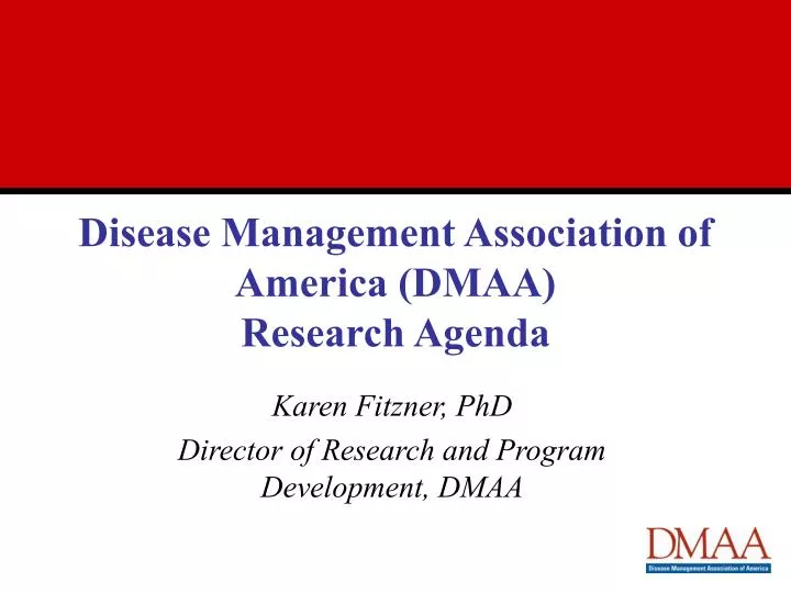 disease management association of america dmaa research agenda