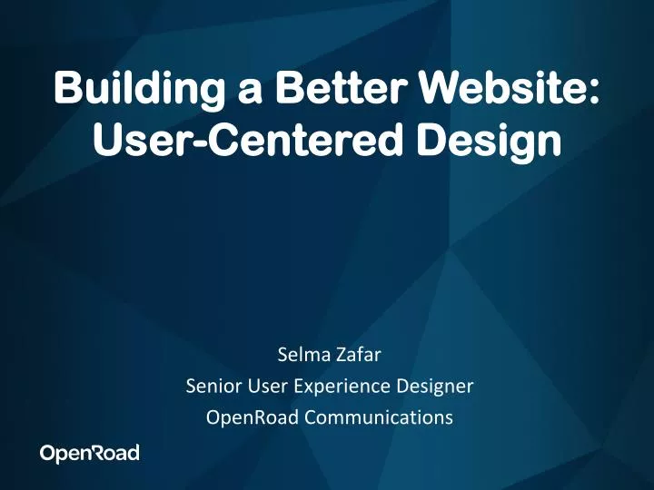 building a better website user centered design