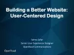 Building a Better Website: User-Centered Design - slide 1