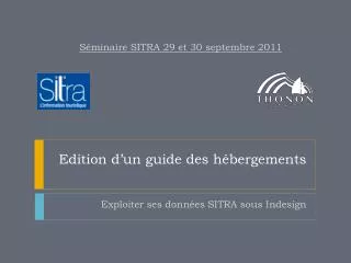 edition d un guide des h bergements