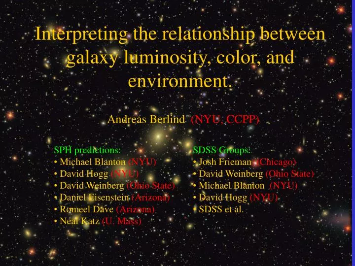 interpreting the relationship between galaxy luminosity color and environment