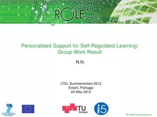 Personalised Support for Self-Regulated Learning: Group Work Result