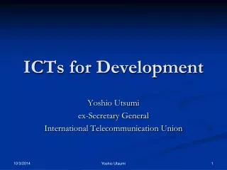 ICTs for Development