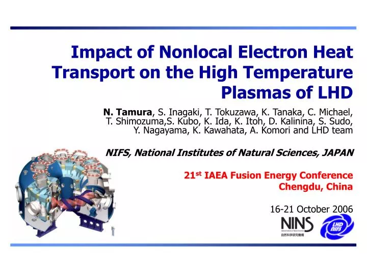 impact of nonlocal electron heat transport on the high temperature plasmas of lhd