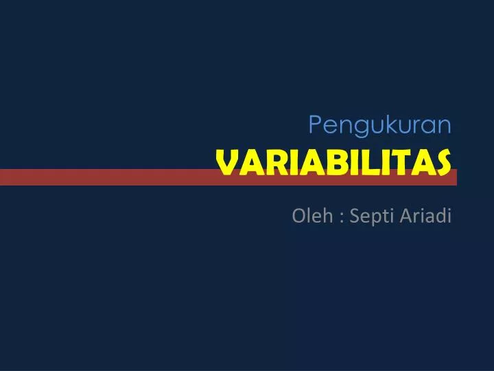 pengukuran variabilitas