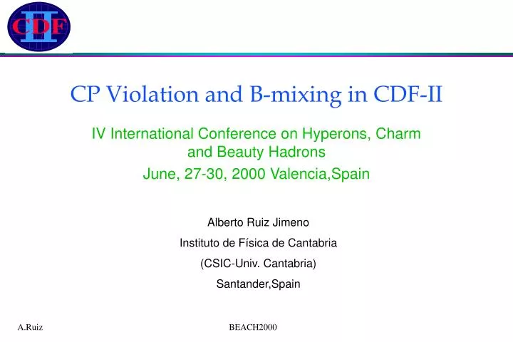 cp violation and b mixing in cdf ii