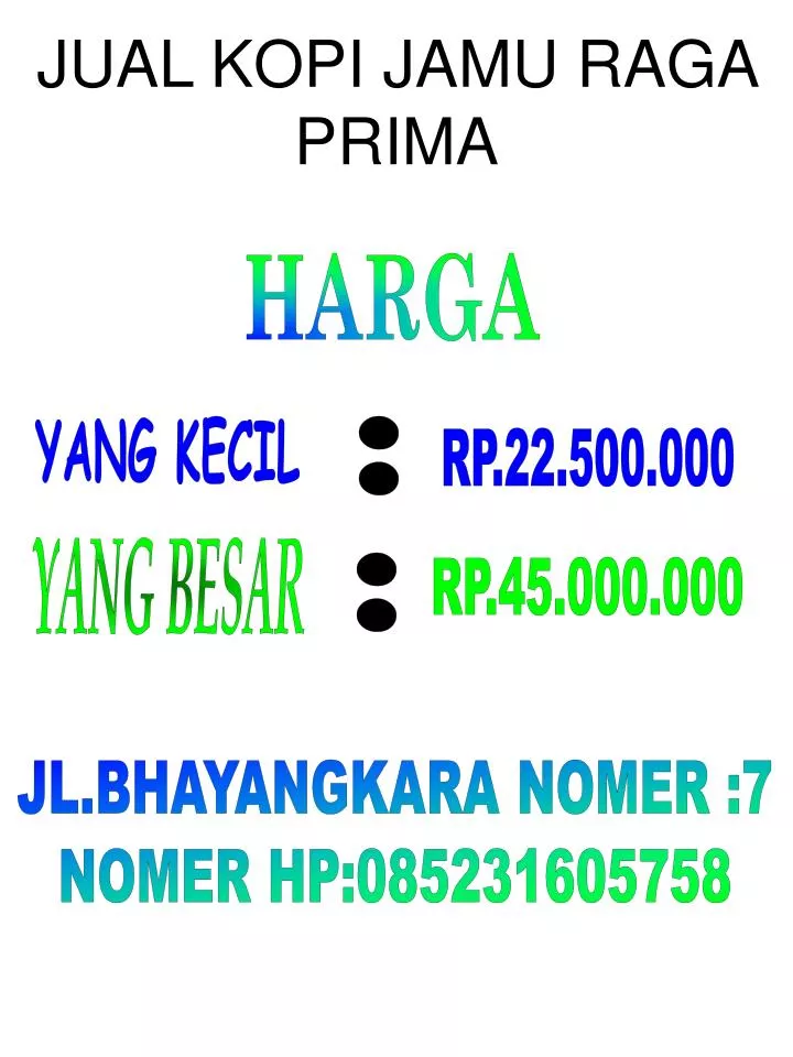 jual kopi jamu raga prima