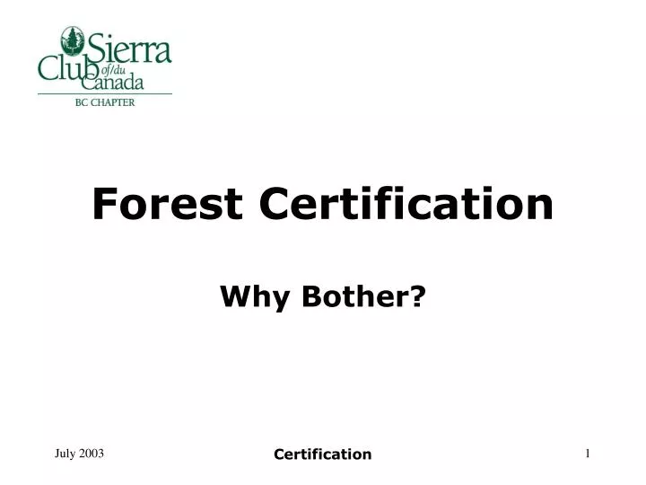 forest certification