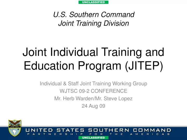 joint individual training and education program jitep