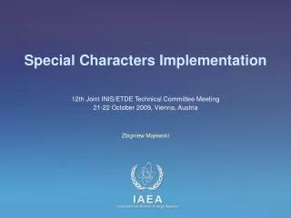 Special Characters Implementation