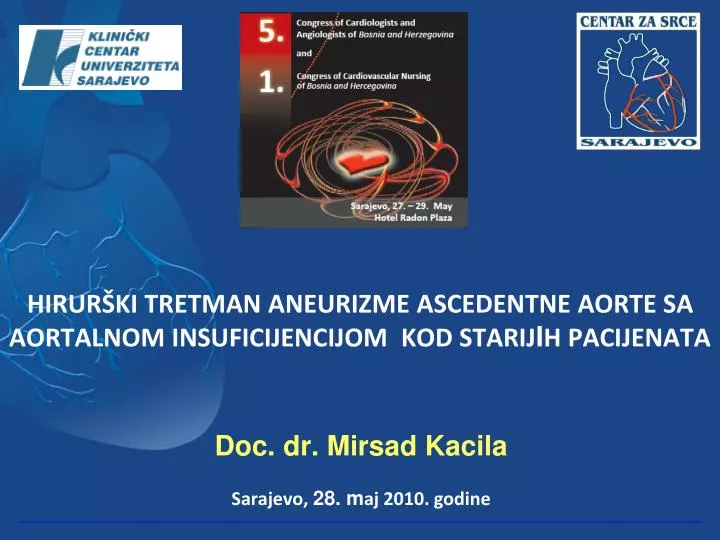 hirur ki tretman aneurizme ascedentne aorte sa aortalnom insuficijencijom kod starij i h pacijenata