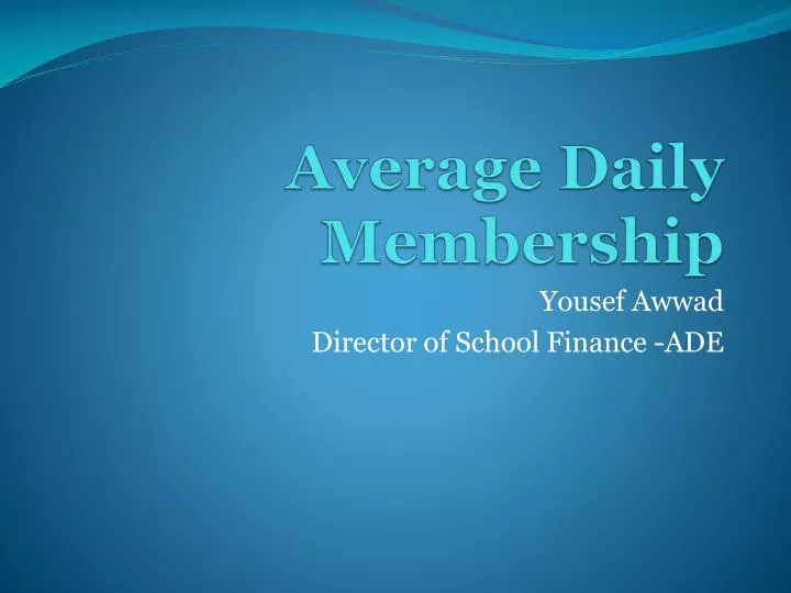 average daily membership