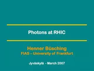 Photons at RHIC