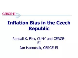 Inflation Bias in the Czech Republic