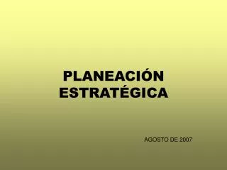 planeaci n estrat gica