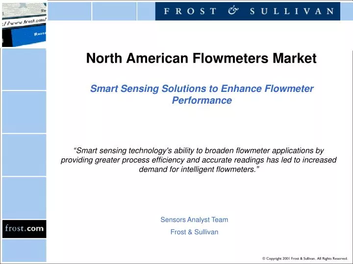 north american flowmeters market smart sensing solutions to enhance flowmeter performance