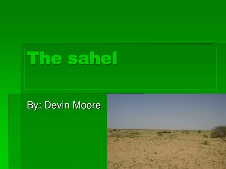 the sahel