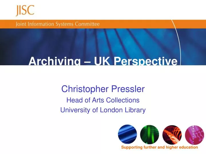 archiving uk perspective