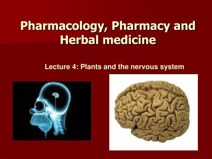 pharmacology pharmacy and herbal medicine