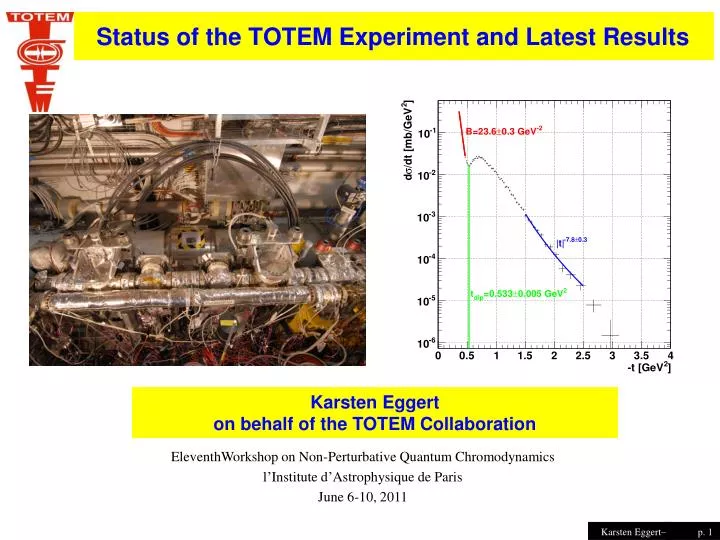 status of the totem experiment and latest results