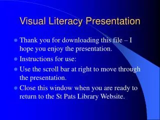 Visual Literacy Presentation