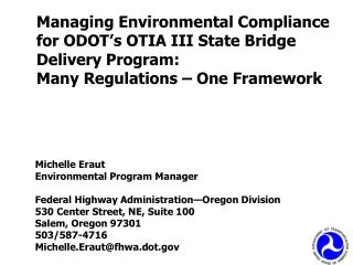 OTIA III State Bridge Delivery Program