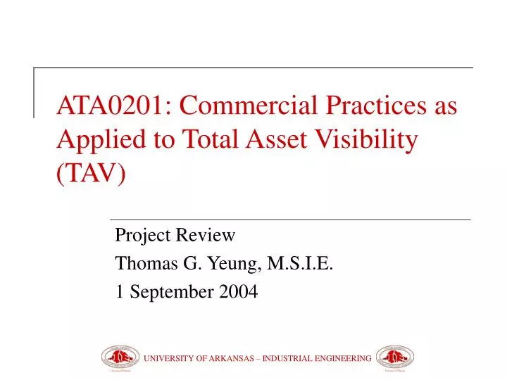 ata0201 commercial practices as applied to total asset visibility tav