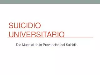 suicidio universitario