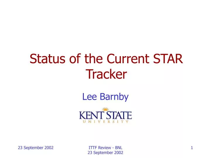 status of the current star tracker