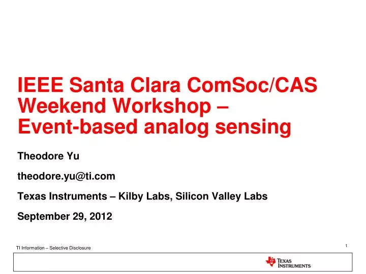 ieee santa clara comsoc cas weekend workshop event based analog sensing