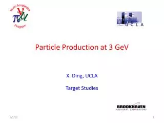 Particle Production at 3 GeV