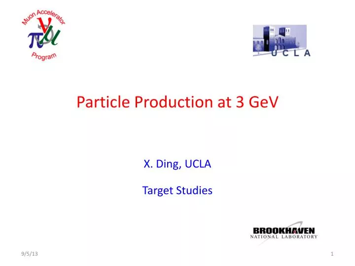 particle production at 3 gev