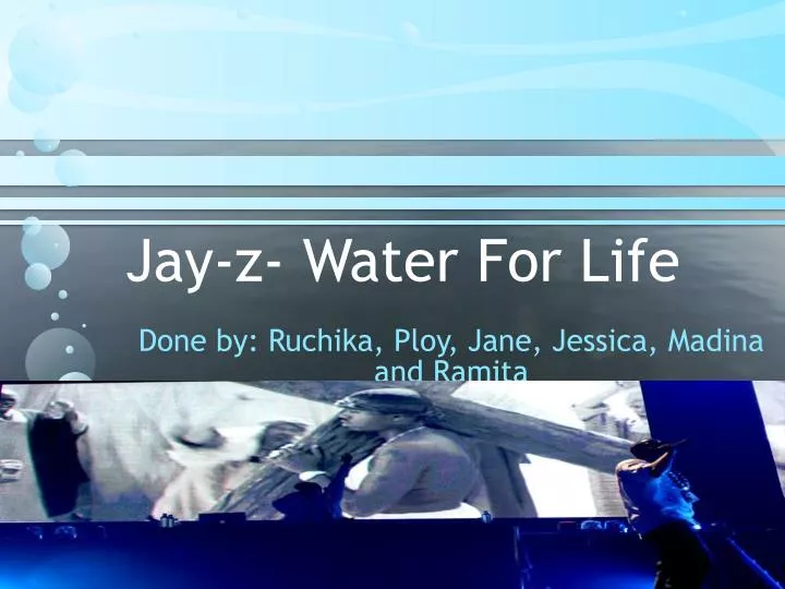 jay z water for life