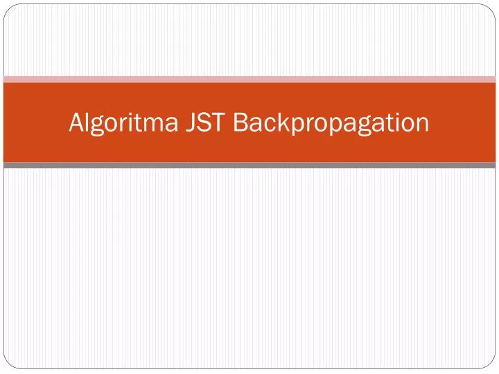 algoritma jst backpropagation