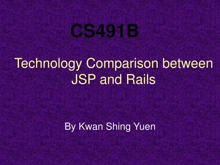 technology comparison between jsp and rails