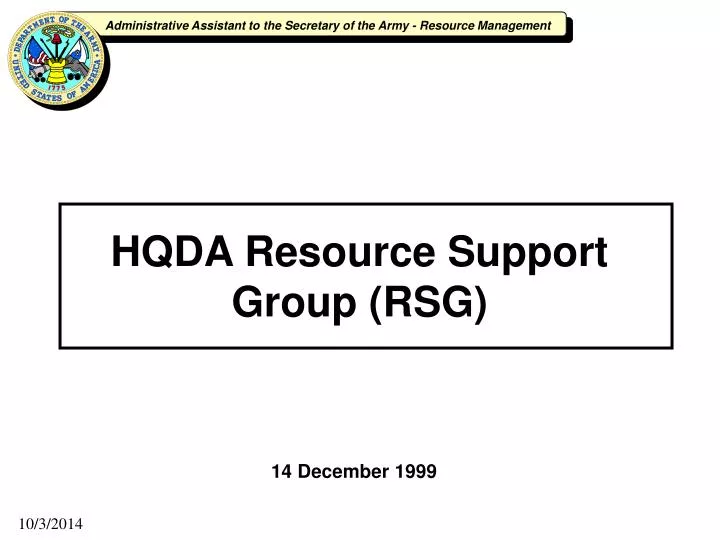 hqda resource support group rsg